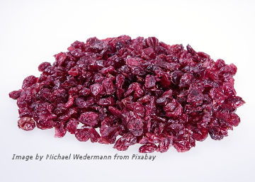 Eating too many dried cranberries can be bad for you. Be mindful of the serving size.