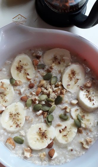 Healthy morning oatmeal