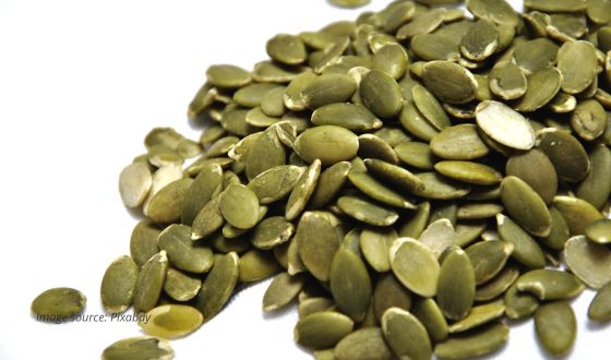Pumpkin seeds contain healthy fatty acids beneficial to health.