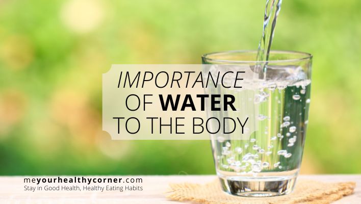 The importance of water to the body
